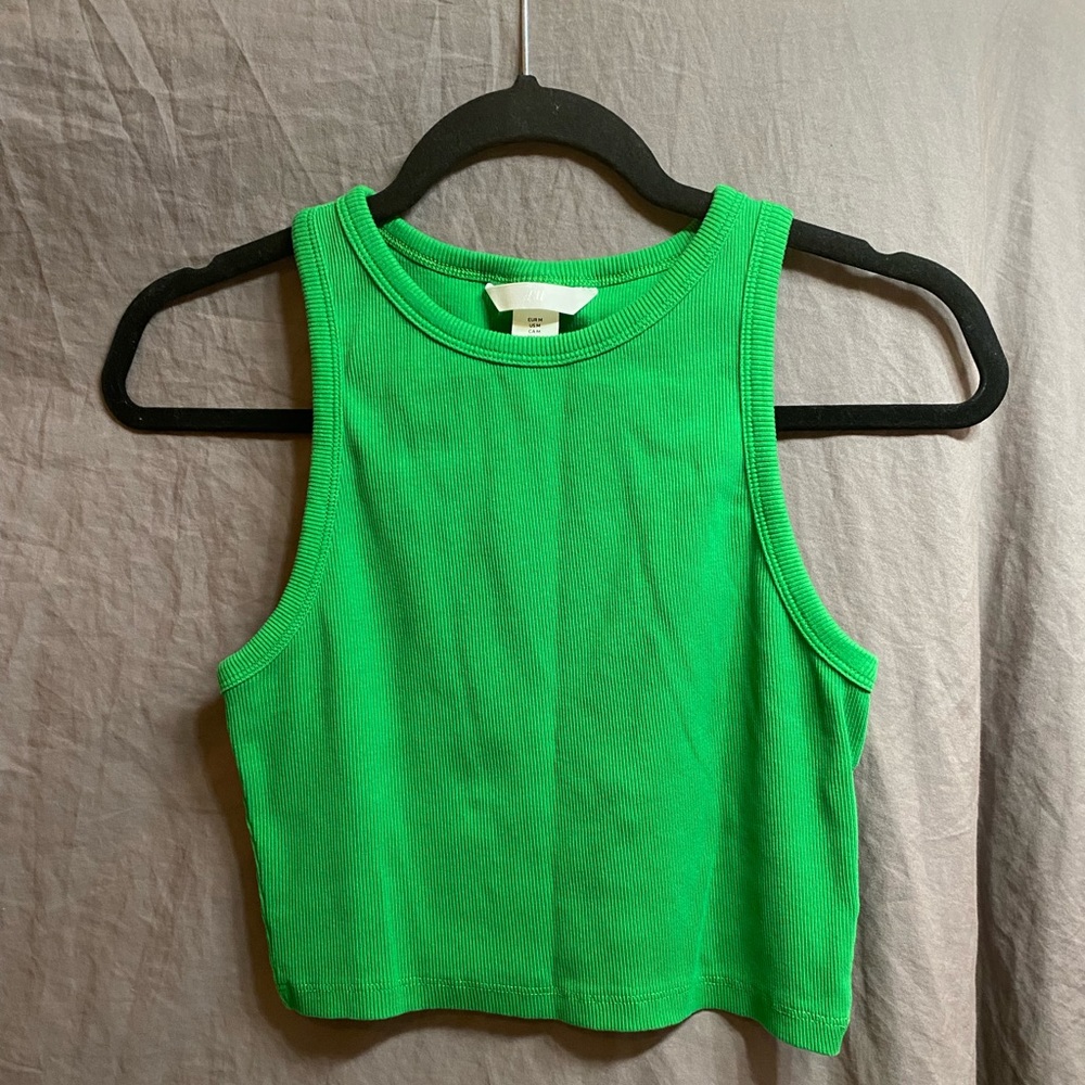 H&M green crop top